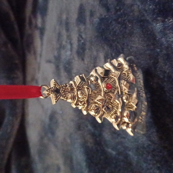 Regent Square Silver Plated Christmas Tree Jewelry Ornament Swarovski Crystal - Picture 3 of 11